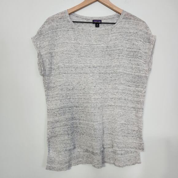 Patagonia Women's Lightweight Linen Tee Top in Heather Gray, XS - Picture 2 of 10